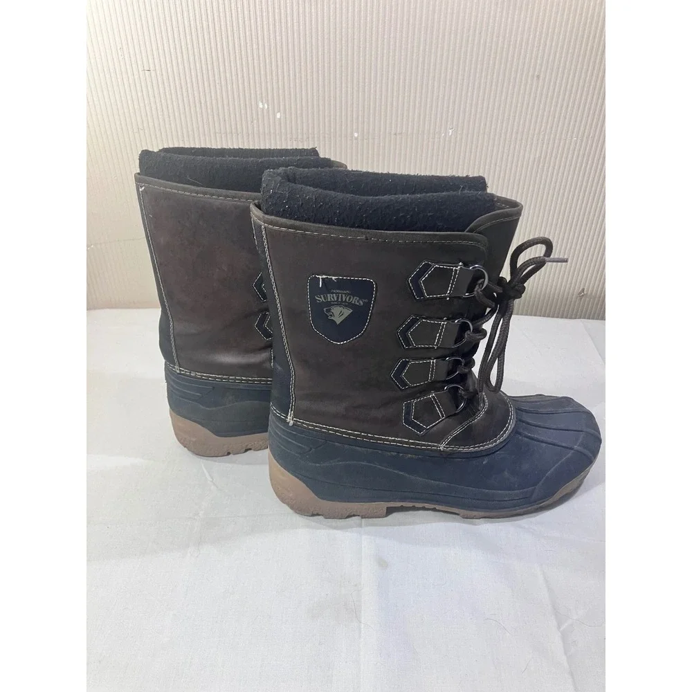 Herman Survivors Mens Brown‎ Insulated Winter Snow Duck Boots MNHS46DP003 Size 9